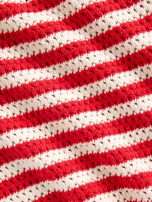 Image number 4 showing, 100% Cotton Crochet Crop Sweater Tank