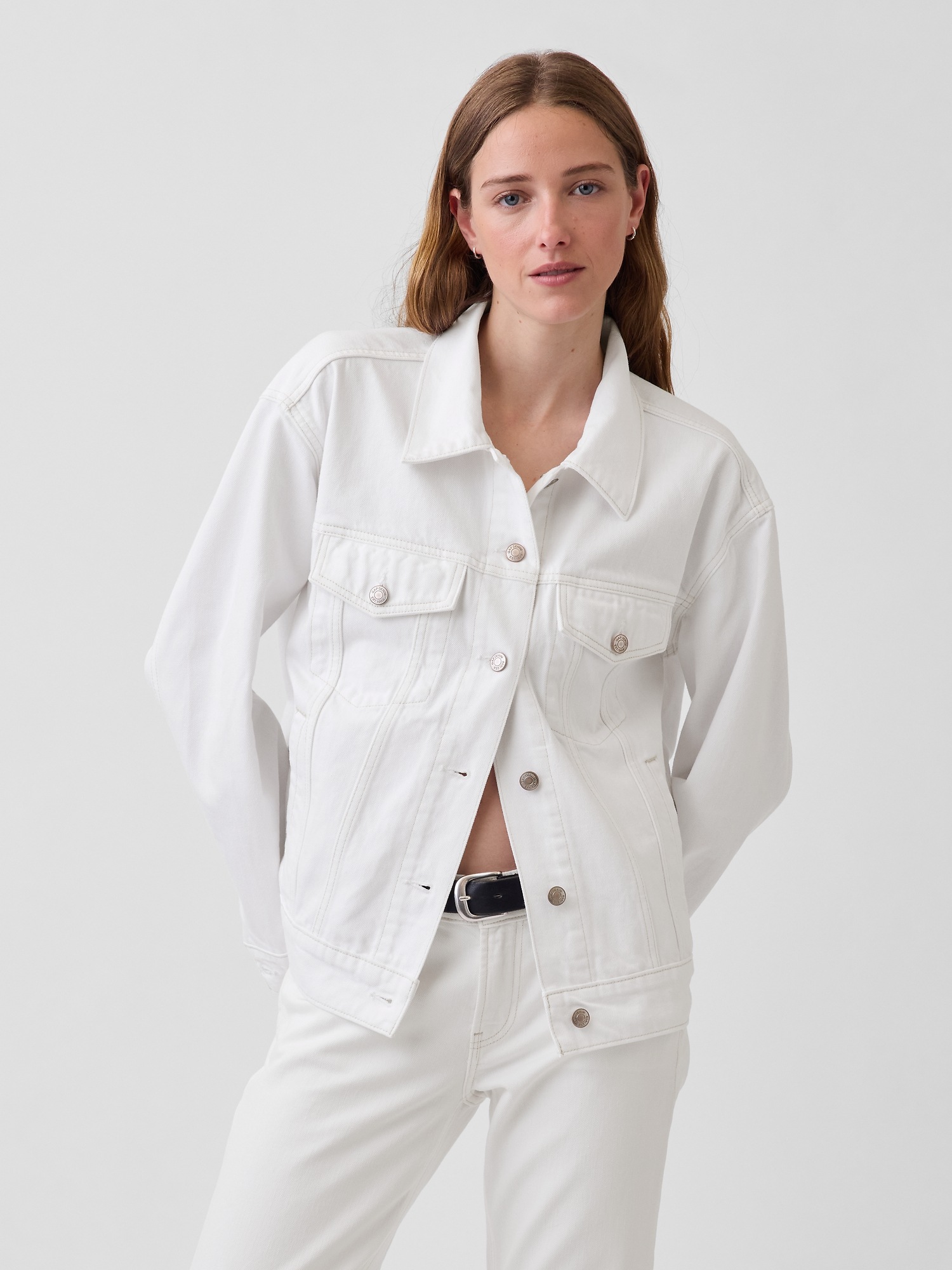 Женские куртки Gap Oversized Icon Denim Jacket