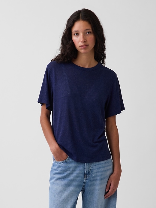 Linen-Blend Relaxed T-Shirt from GAP - $35