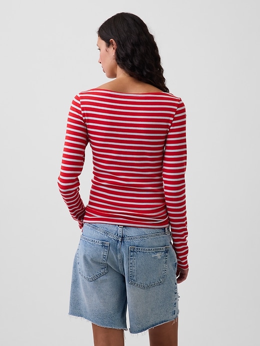 Image number 3 showing, Modern Boatneck T-Shirt
