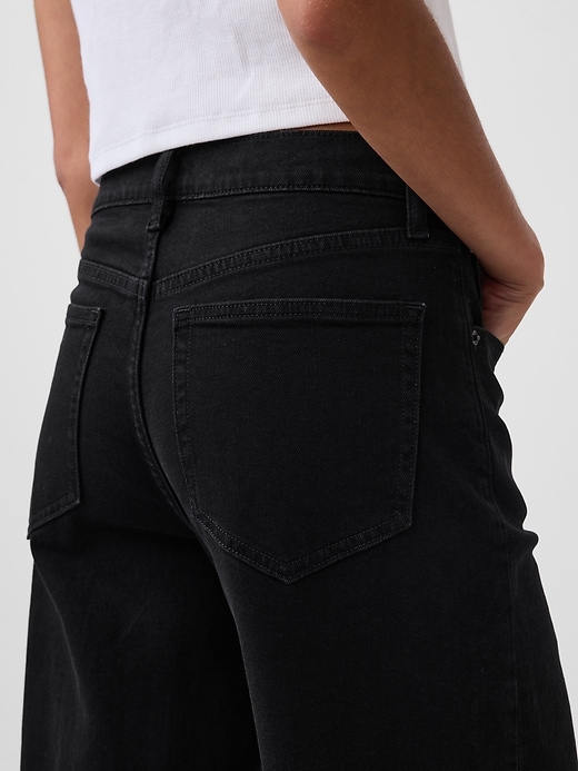 Image number 5 showing, High Rise Stride Wide-Leg Ankle Jeans