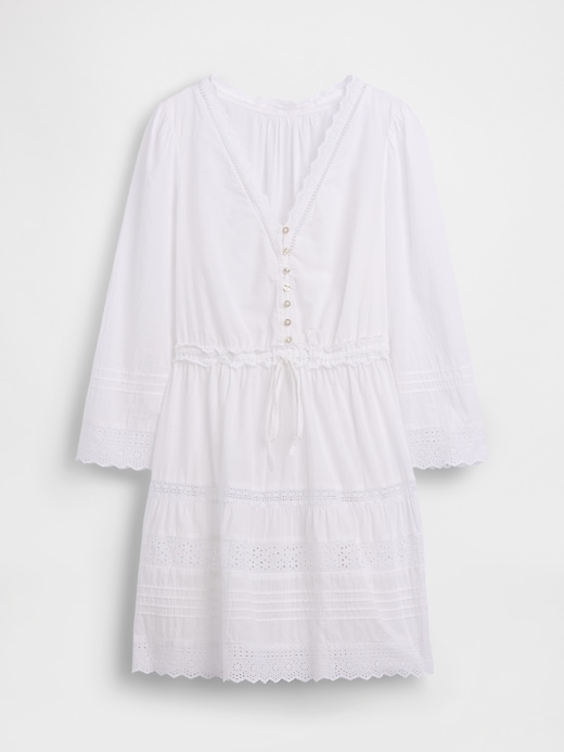 Image number 5 showing, Lace-Trim Mini Dress