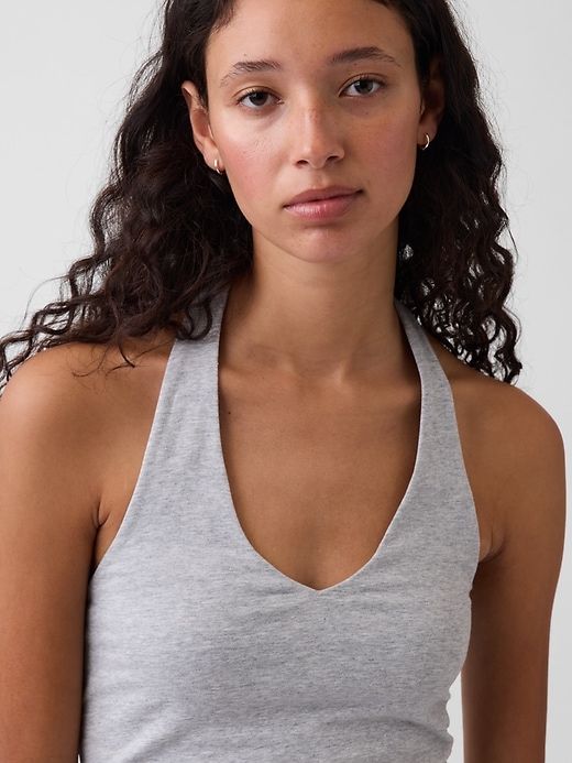 Image number 4 showing, CloseKnit Halter Crop Top