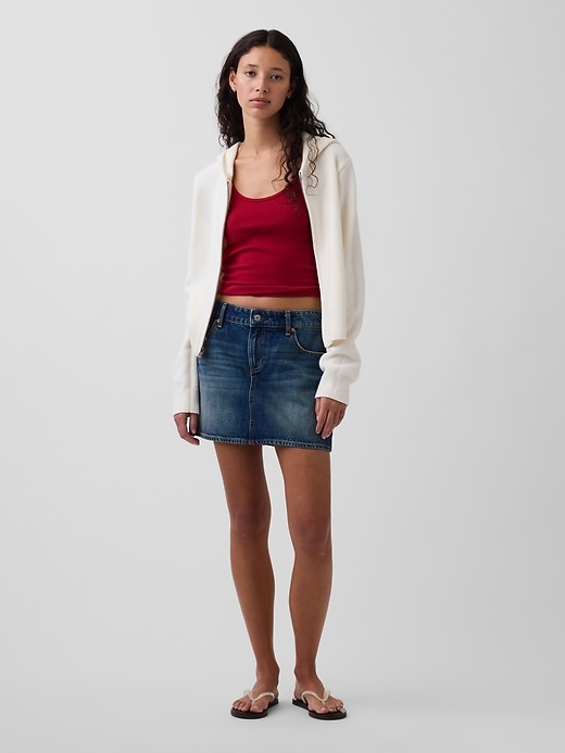 Image number 2 showing, CashSoft Sweater Crop Zip Hoodie