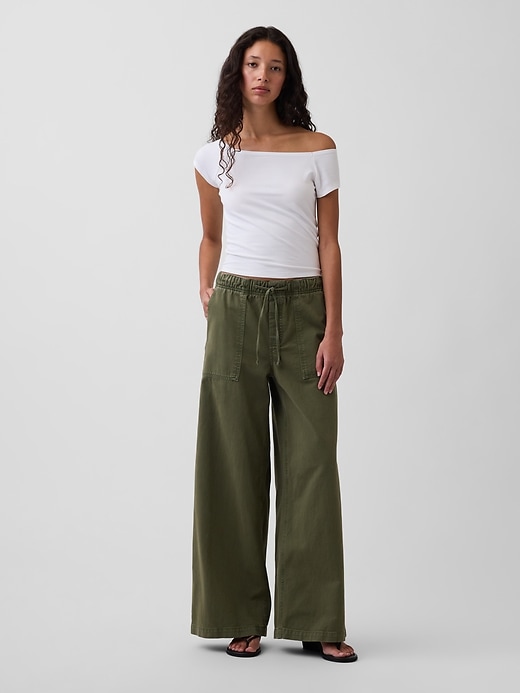 CloseKnit Jersey Off-Shoulder Crop T-Shirt | Gap