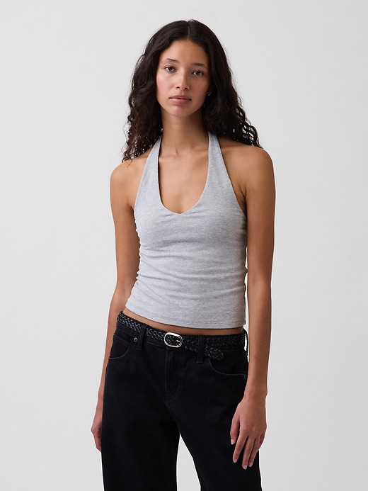 Image number 1 showing, CloseKnit Halter Crop Top