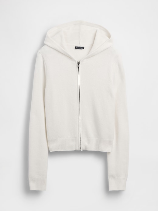 Image number 6 showing, CashSoft Sweater Crop Zip Hoodie