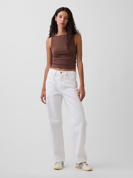 Image number 1 showing, High Rise Barrel Jeans