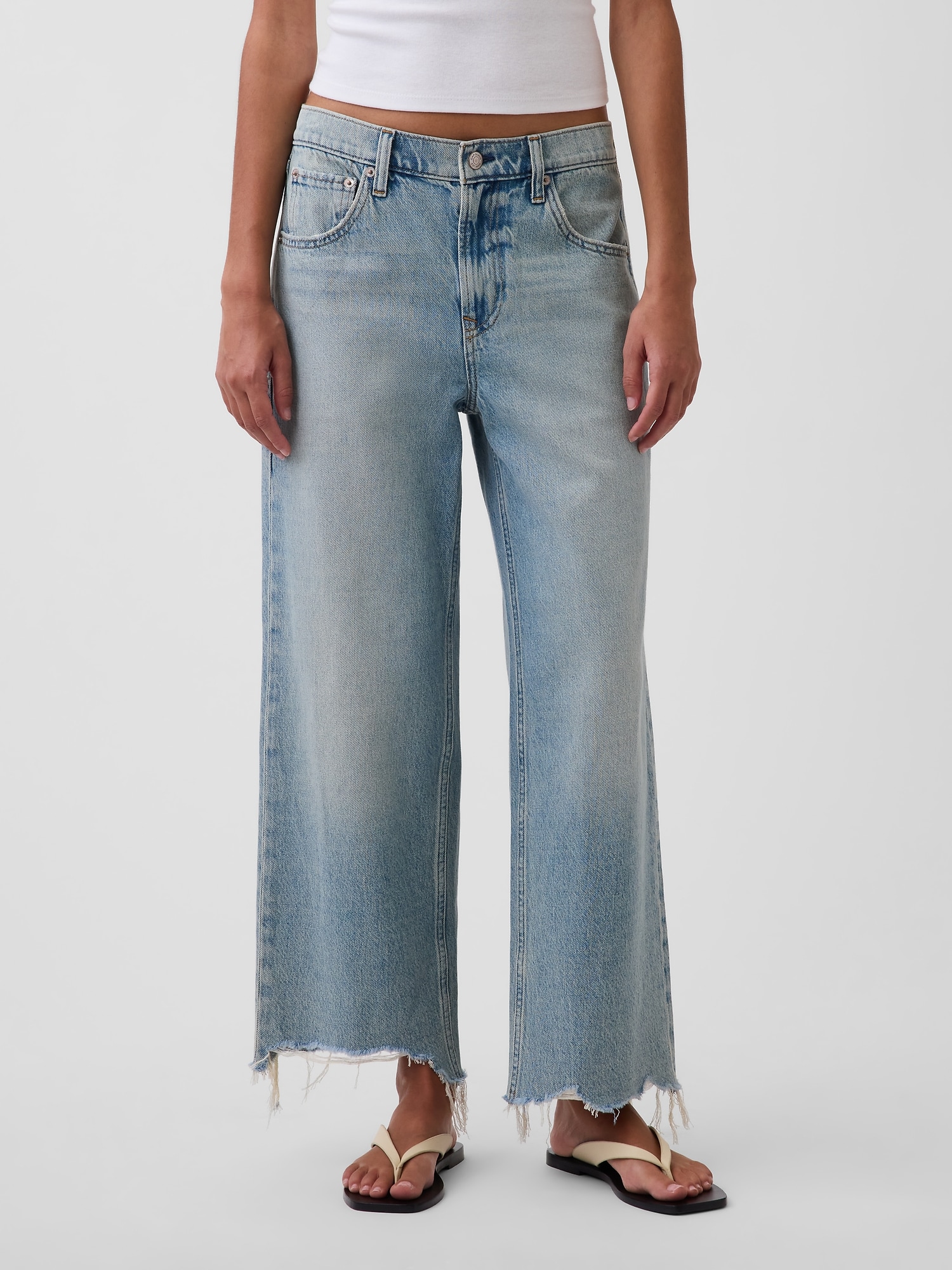 Low Slung Relaxed Crop Jeans
