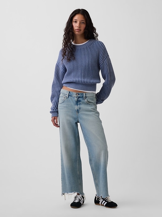 Image number 6 showing, Low Slung Relaxed Crop Jeans