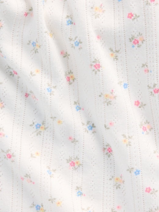 Image number 5 showing, Pointelle Lettuce-Hem PJ Shorts