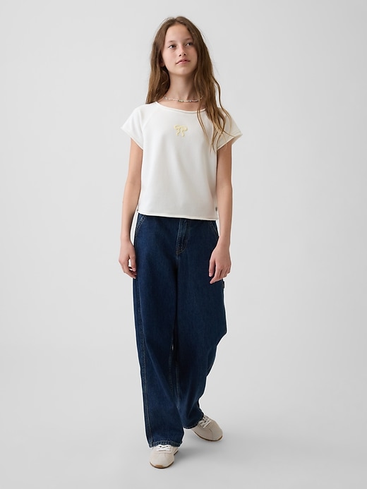 Image number 4 showing, Kids VintageSoft Terry Raglan Graphic Sweatshirt