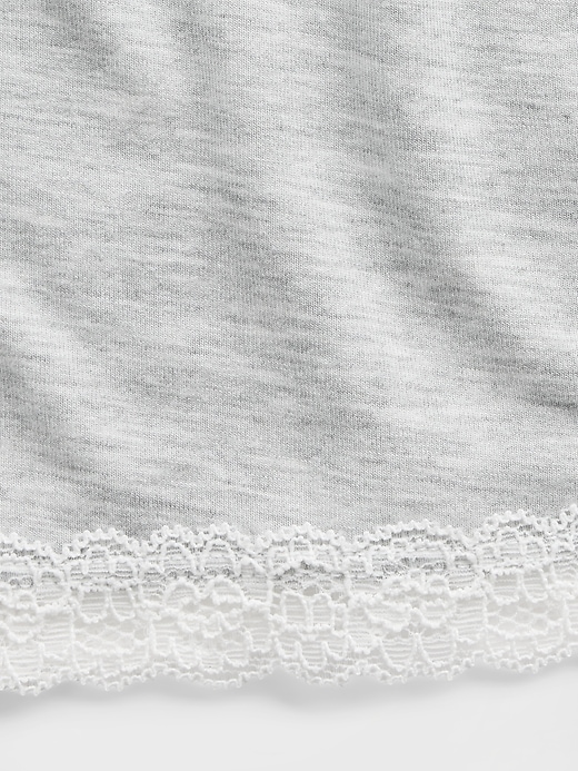 Image number 5 showing, Softest Modal Lace-Trim PJ Shorts