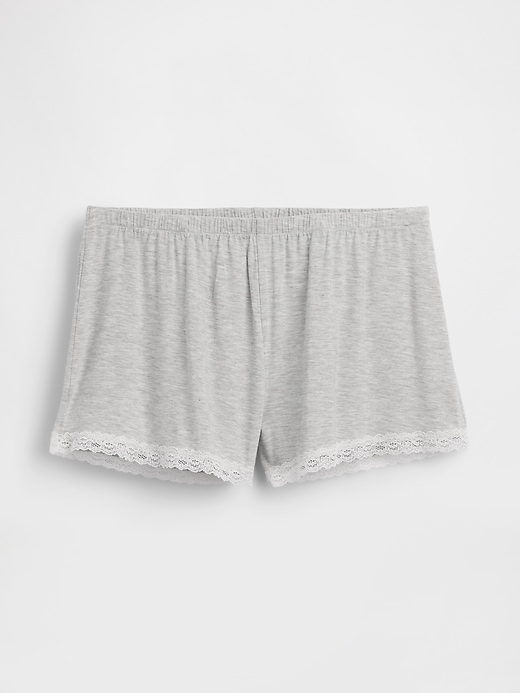 Image number 6 showing, Softest Modal Lace-Trim PJ Shorts
