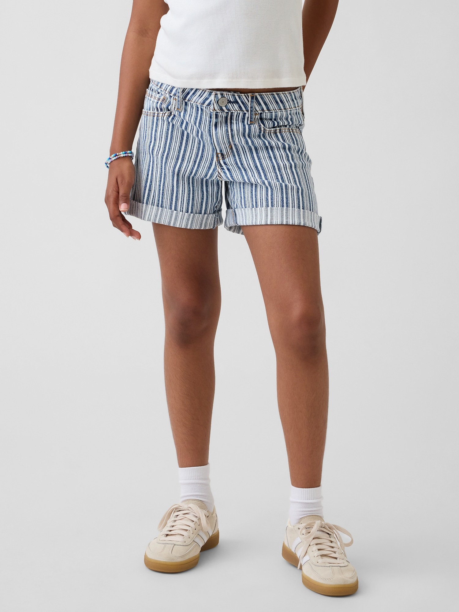 Детские шорты Gap Kids Denim Stripe Midi Shorts — фото 3