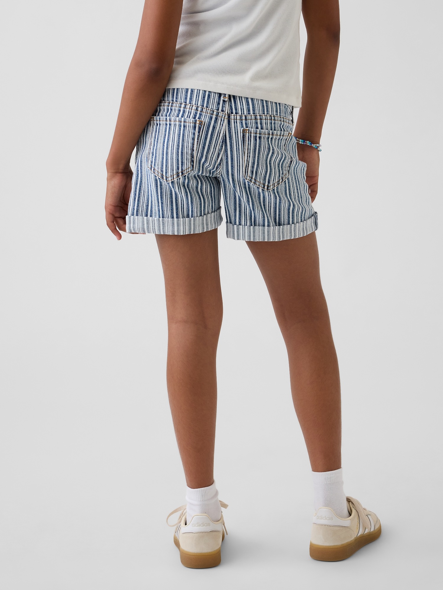 Детские шорты Gap Kids Denim Stripe Midi Shorts — фото 4