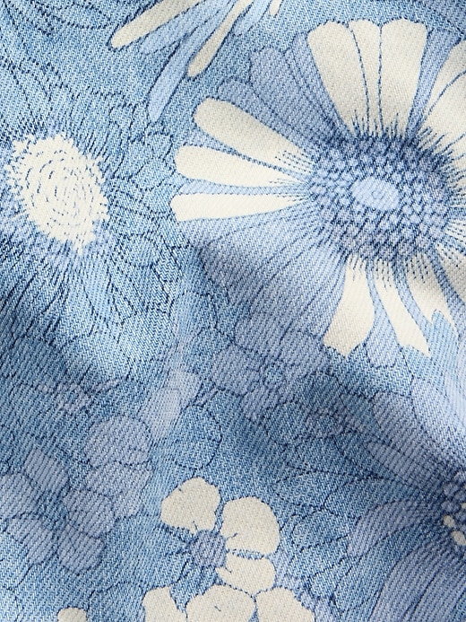 Image number 6 showing, Kids Low Rise Stride Floral Denim Shorts