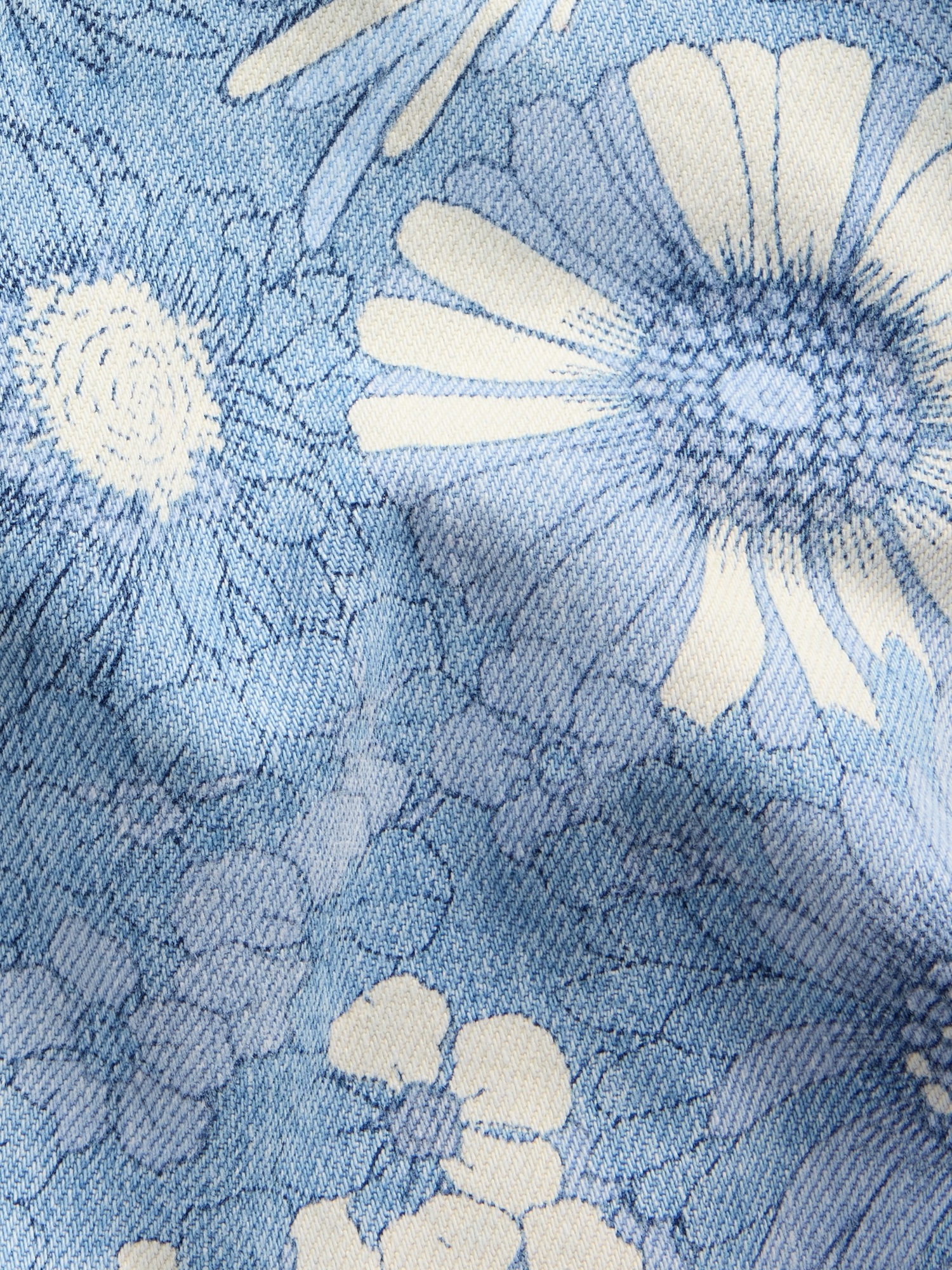 Kids Low Rise Stride Floral Denim Shorts