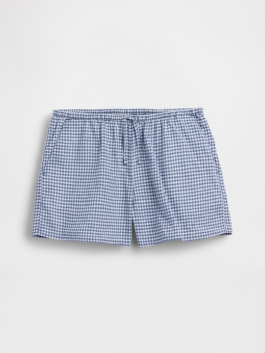 Image number 2 showing, Kids Linen-Cotton Gingham Easy Shorts