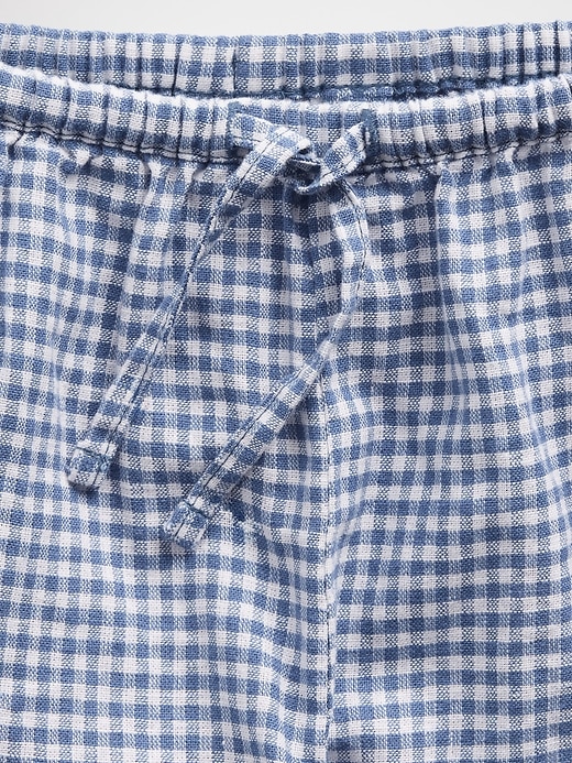 Image number 5 showing, Kids Linen-Cotton Gingham Easy Shorts