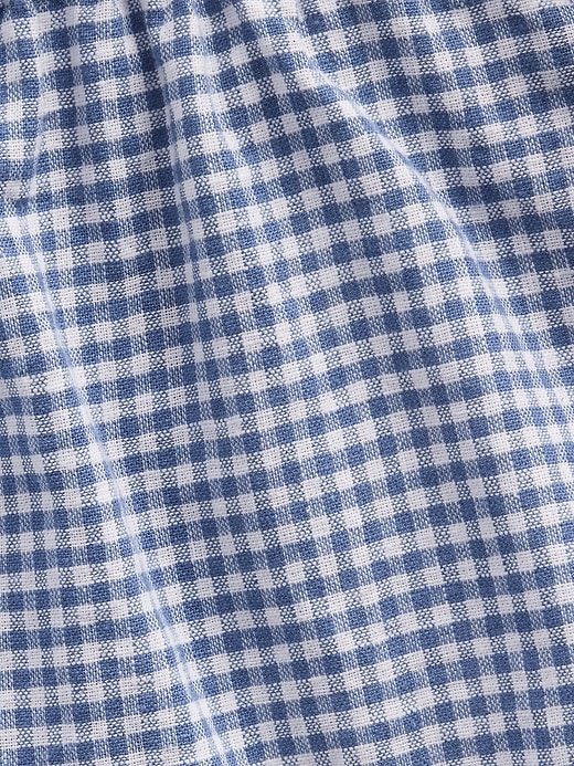 Image number 6 showing, Kids Linen-Cotton Gingham Easy Shorts