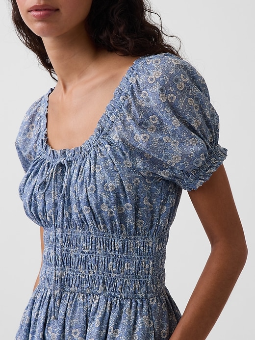 Image number 4 showing, Smocked-Waist Mini Dress