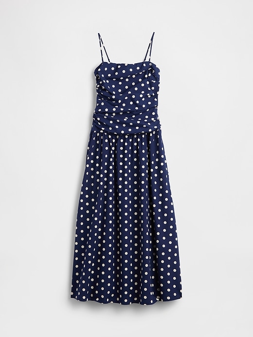 Image number 5 showing, Poplin Drop-Waist Maxi Dress