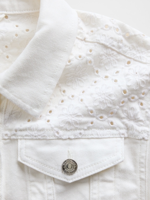 Image number 5 showing, Kids Eyelet Denim Jacket