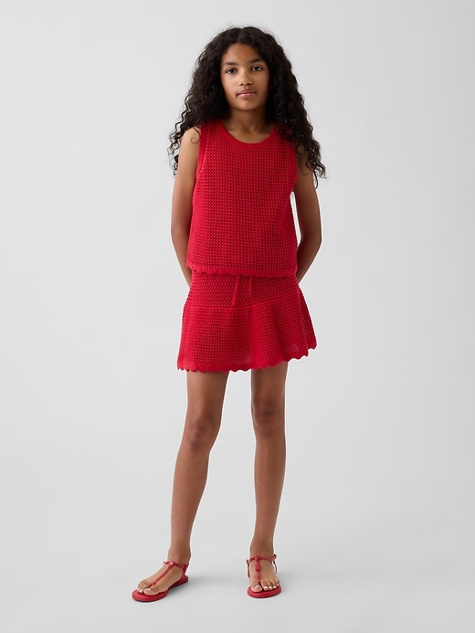 Image number 1 showing, Kids Tiered Crochet Skort