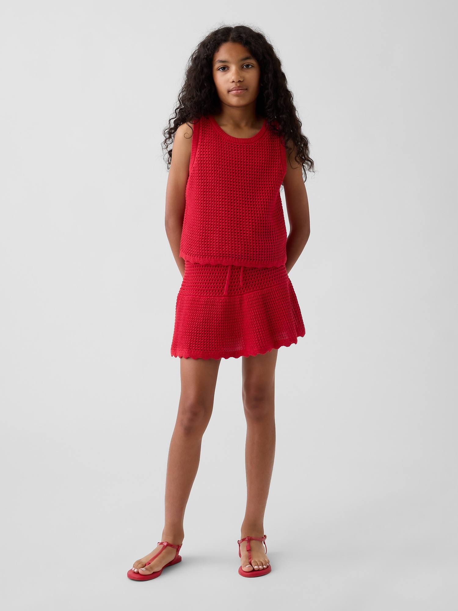 Gap Kids Tiered Crochet Skort
