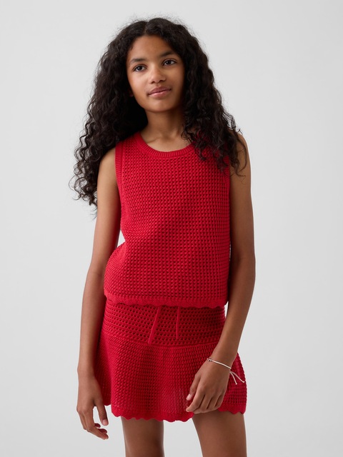 Kids 100% Cotton Crochet Tank Top