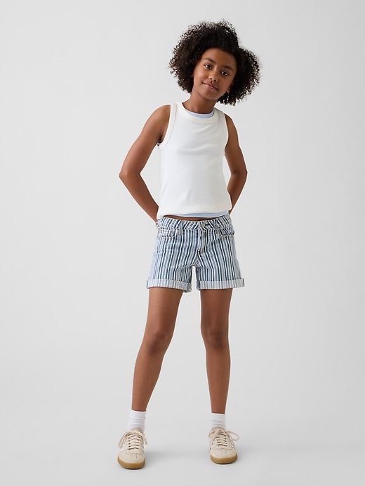 Kids Denim Stripe Midi Shorts from GAP - $44.95