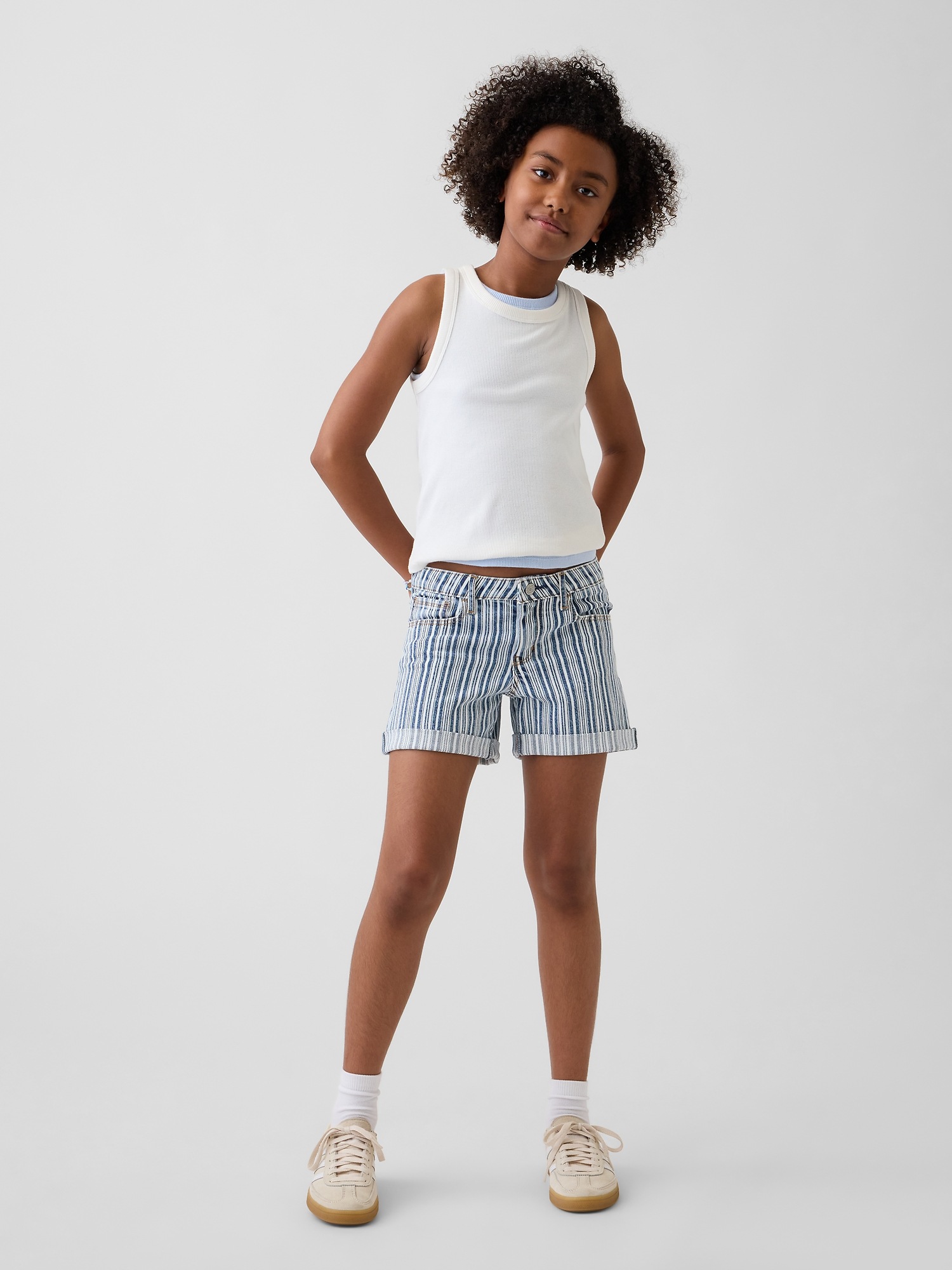 Детские шорты Gap Kids Denim Stripe Midi Shorts