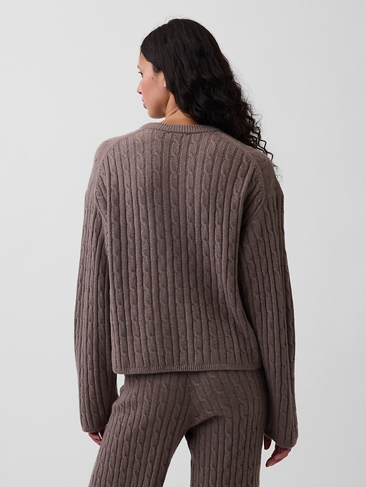 Image number 3 showing, CashSoft Oversized Cable-Knit Sweater