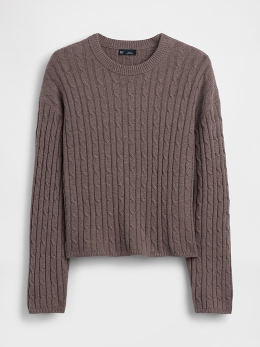 Image number 6 showing, CashSoft Oversized Cable-Knit Sweater