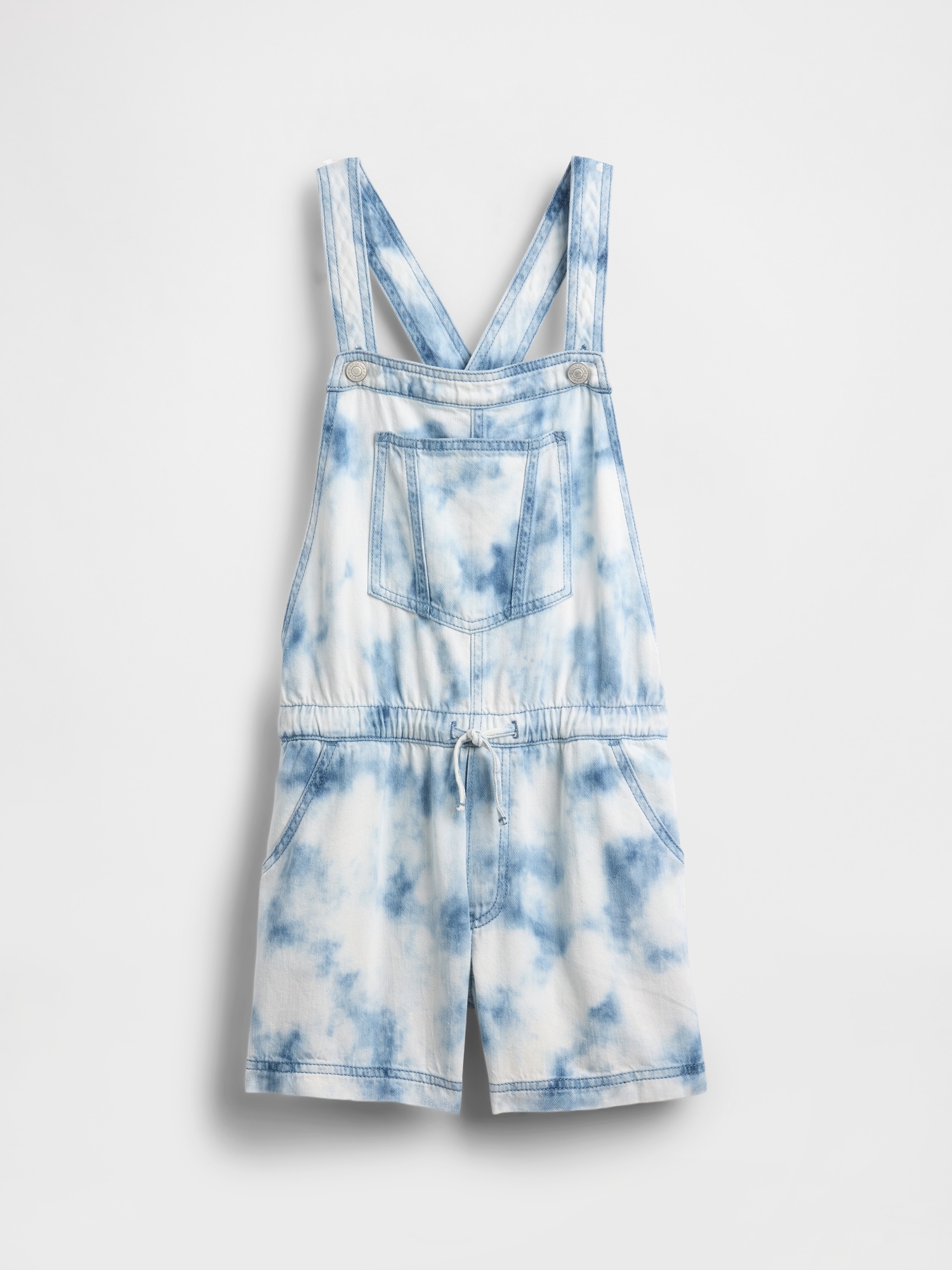 Kids Tie-Dye Denim Relaxed Shortalls