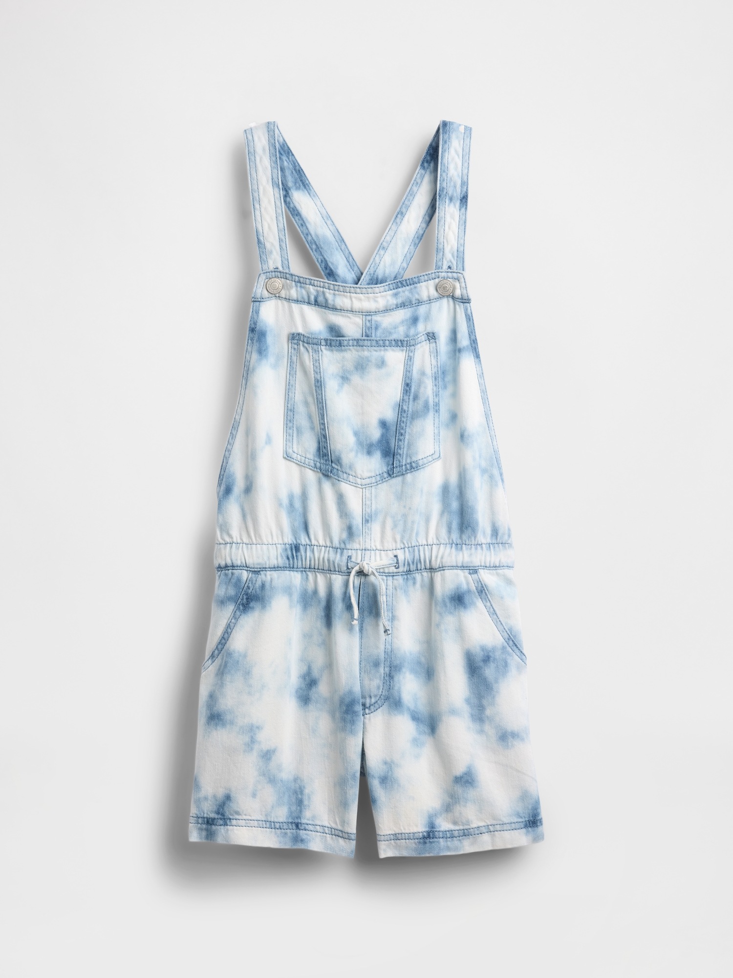 Детские джинсы Gap Kids Tie-Dye Denim Relaxed Shortalls — фото 2