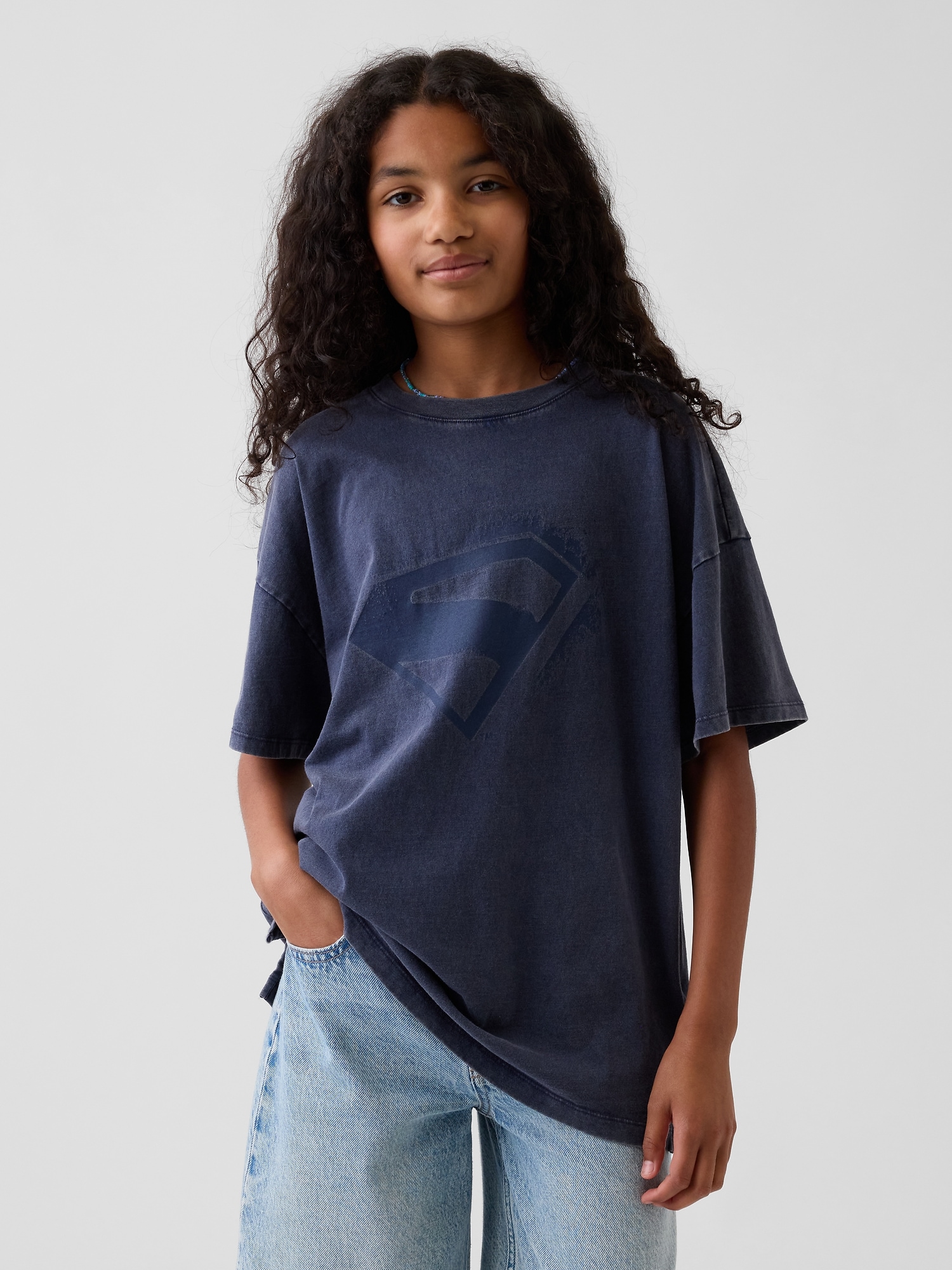 Kids Superman Oversized Tunic T-Shirt
