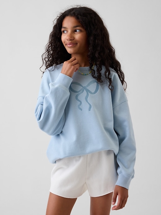 Image number 1 showing, Kids VintageSoft Terry Oversized Graphic Sweatshirt