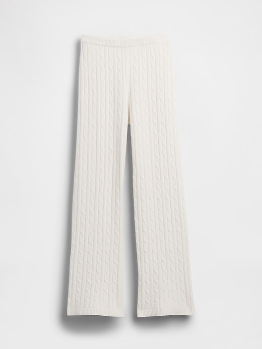 Image number 6 showing, CashSoft Cable-Knit Boot Sweater Pants