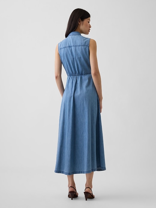Image number 2 showing, UltraSoft Denim Maxi Shirtdress