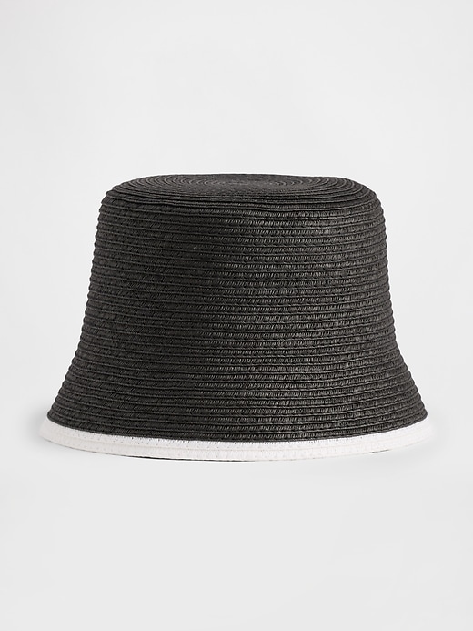 Image number 1 showing, Straw Bucket Hat