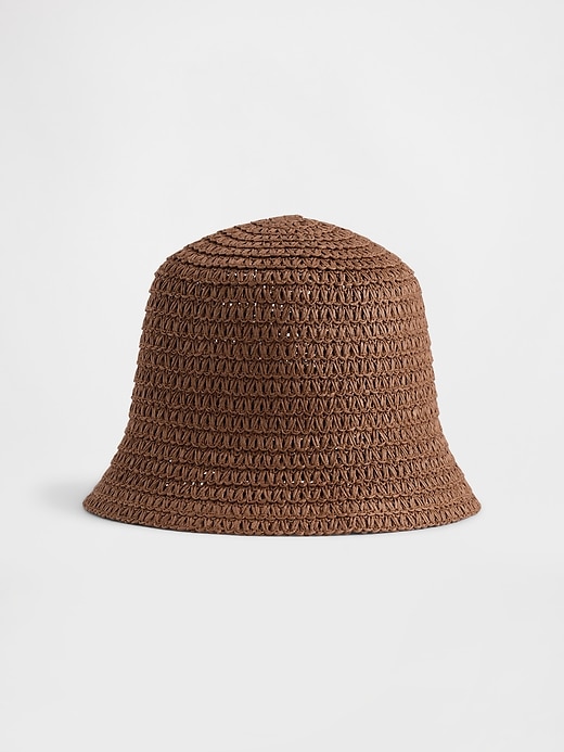 Image number 1 showing, Straw Bucket Hat