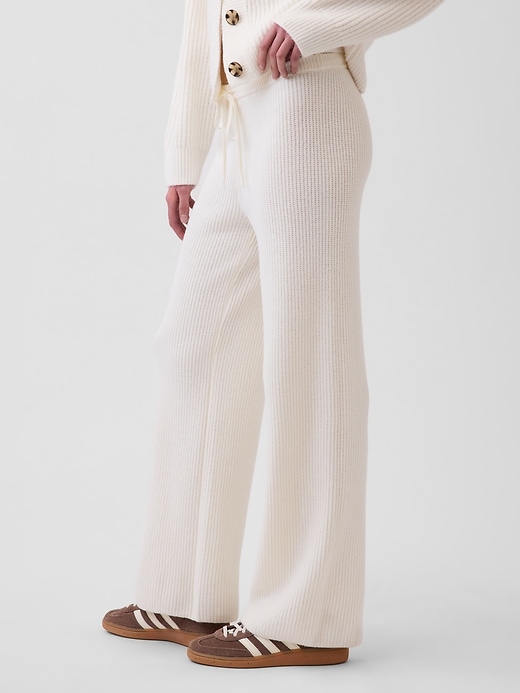 Image number 3 showing, CashSoft Shaker-Stitch Sweater Pants