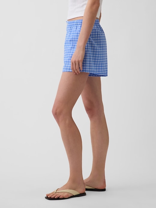 Image number 3 showing, 4" Seersucker Plaid Boxer Shorts