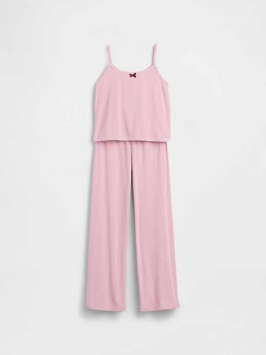 Image number 2 showing, Kids Recycled Pointelle Tank PJ Set