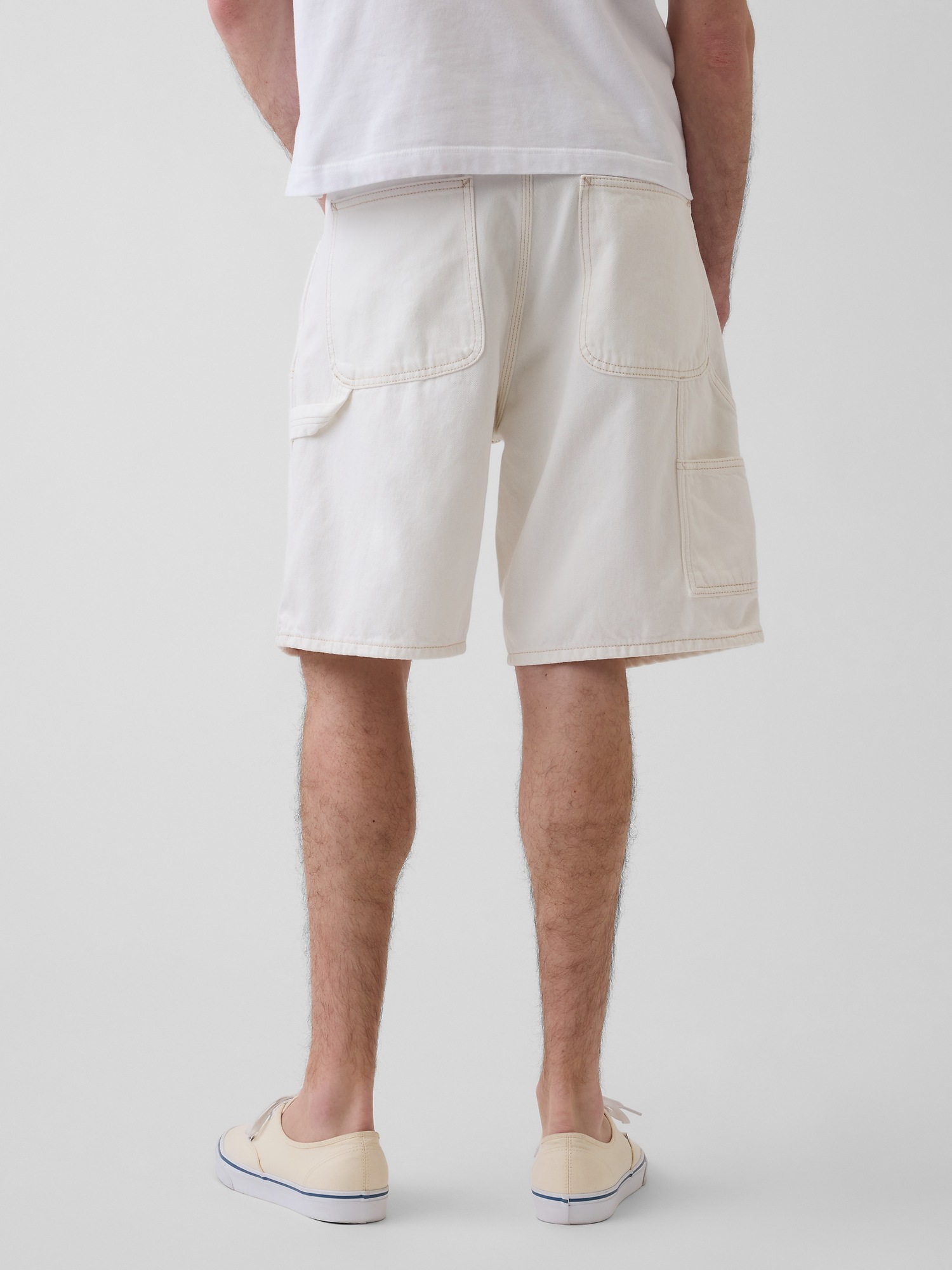 Мужские шорты Gap 9" Loose Denim Carpenter Shorts — фото 4