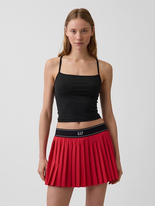 Image number 1 showing, GapFit Smooth Racerback Crop Tank Top