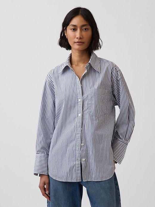 Image number 1 showing, Organic Cotton Poplin Big Shirt