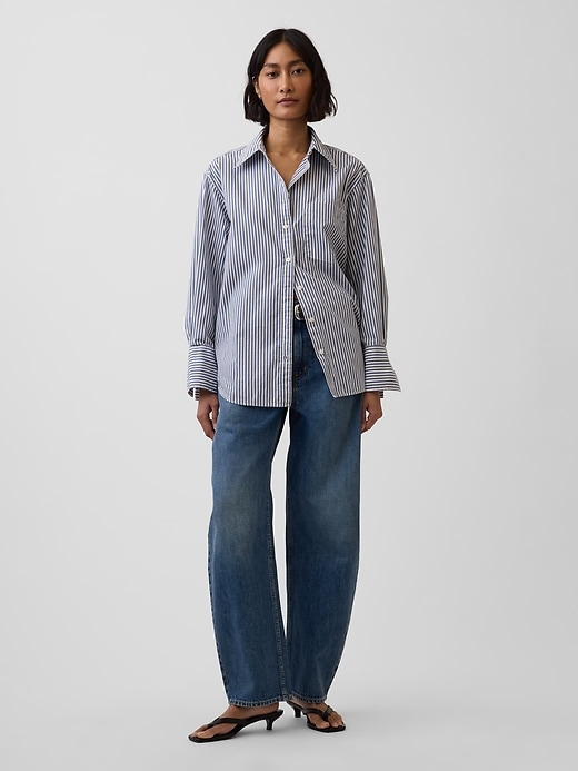 Image number 3 showing, Organic Cotton Poplin Big Shirt